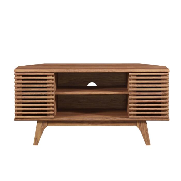 Furnshine - Modway Render 46" Corner TV Stand With Wal Finish - Image 2