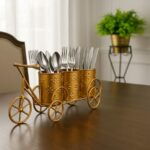 Furnshine - Slater Metal Cutlery/Spoon Holder & Spoon Stand Kitchen Organizer for Utensils (Golden Color) - Image 6