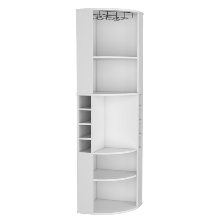 Furnshine - Treena Modern Corner Bar Cabinet (White) - Image 3