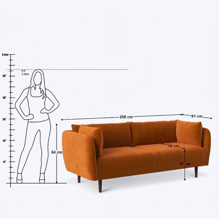Furn Shine - The Eudora 3-Seater Sofa - Image 5