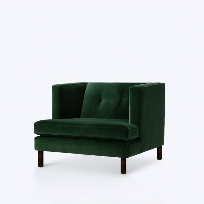 Furn Shine - The Cicero Emerald Green 1-Seater Sofa - Image 3