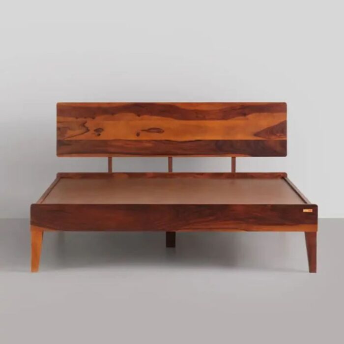 Furnshine - Rollen Sheesham Wood Queen Size Bed Without Storage - Image 3