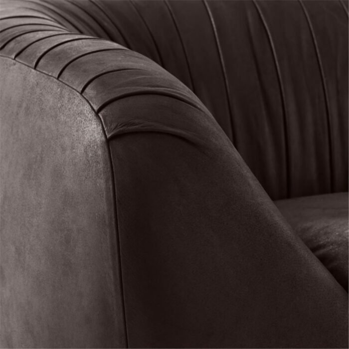 Furnshine - Seaton Black PU Leather Sofa with Armchair - Image 6