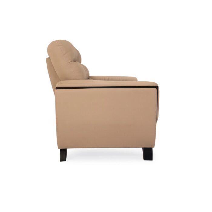 Furnshine - Sly Leatherette 3/2/1 Seater Style Sofa in Mushroom Brown - Image 6