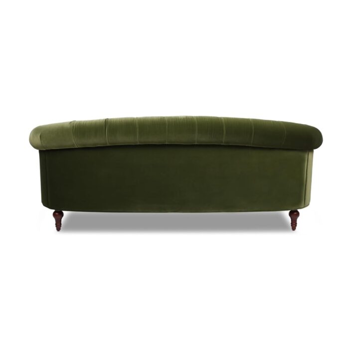 Furnshine - Tay 84'' Green Velvet 3-Seater Sofa, Loveseat & Chair Set - Image 3