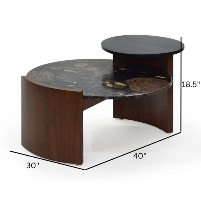 Furn Shine - Stylish Crimper Black Coffee Table - Image 7