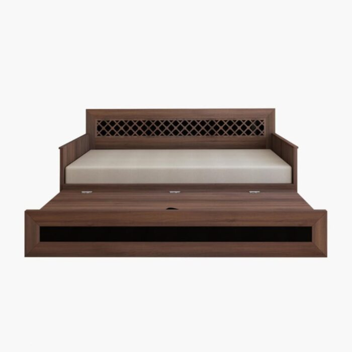 Furnshine - Greeley Fabric 3-Seater Sofa Bed - Brown - Image 7