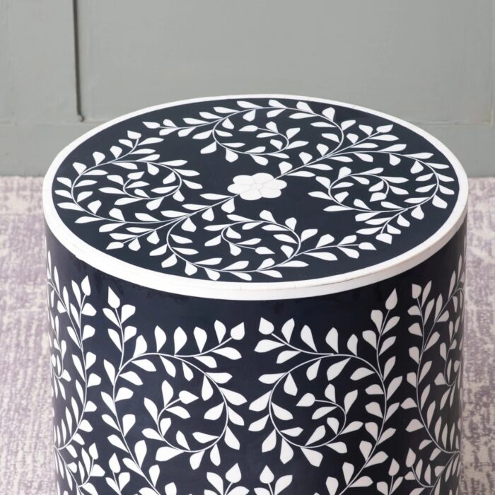 Furnshine - Idina Bone Inlay Leaf Design Side Table - Image 5