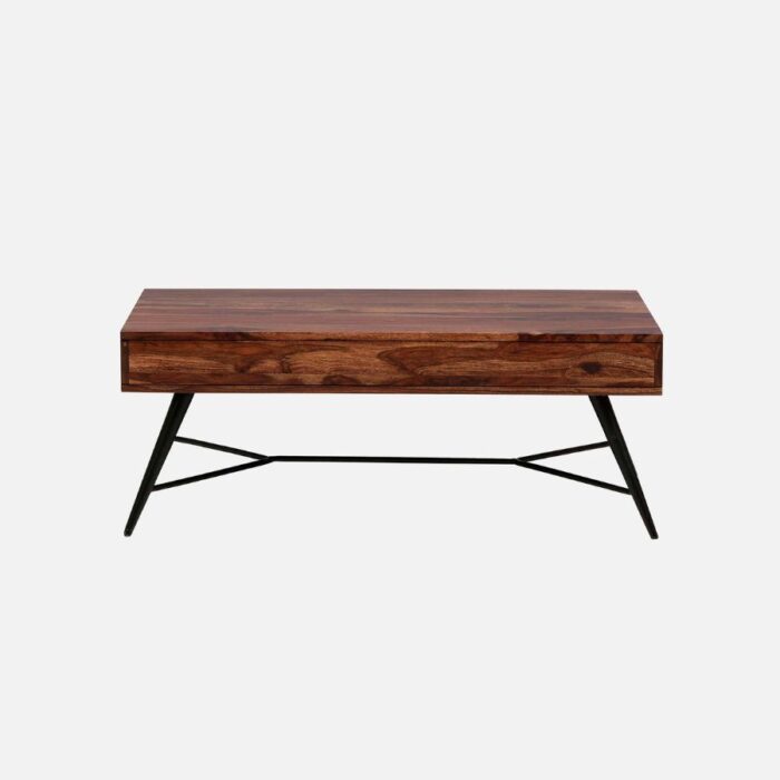 Furnshine - Tory Sheesham Wood Coffee Table with Iron Legs - Image 4