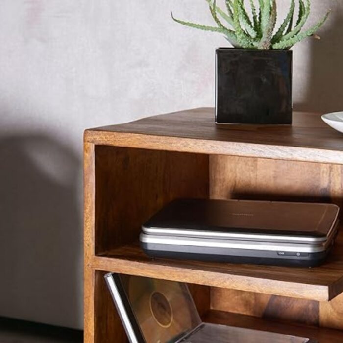 Furnshine - Blakeley Sheesham Wood Bedside End Table with 3 Shelf - Image 5