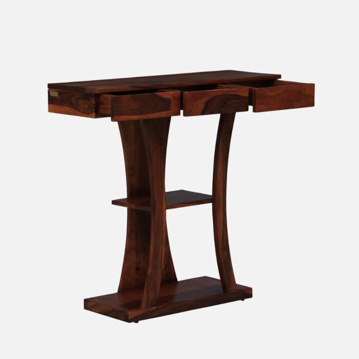 Furnshine - Hawes Sheesham Wood Console Side Table with Drawer Storage - Image 5