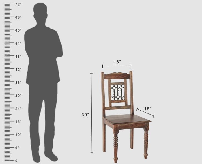 Furnshine -Braeden Solid Sheesham Wood Dining Chair - Image 2