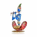 Furnshine - Lee Metal Krishna Tea Light with Bansuri Showpiece for Home Decor, Elegant Lord Krishna Tea Light Holder, Home Decoration Gift for Living Room - Image 4