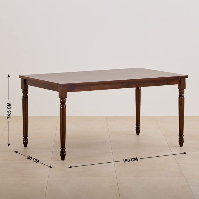 Furn Shine - Helios Zoe Rubber Wood 6-Seater Dining Set with Chairs and Bench - Image 7