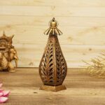 Furnshine – Kendrick  Gold Metal Decorative Lantern Tealight Holder, Showpiece for Home Décor