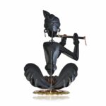 Furnshine - Lee Metal Krishna Tea Light with Bansuri Showpiece for Home Decor, Elegant Lord Krishna Tea Light Holder, Home Decoration Gift for Living Room - Image 5