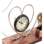 Furnshine - Cody Stethoscope Desk Organizer Clock – Multicolor Metal Heart Showpiece with Pen Holder & Wooden Base for Doctors - Image 5