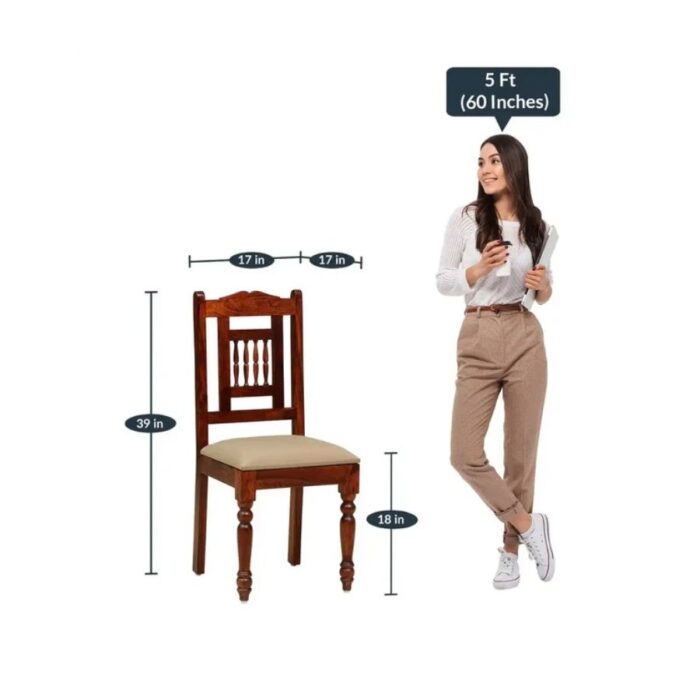 Furnshine - The Heaven Traditional Solid Wood 4 Seater Dining Table Set - Image 9