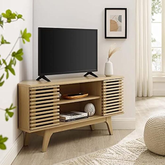 Furnshine - Modway Render 46" Corner TV Stand With Wal Finish - Image 19