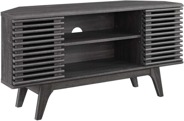 Furnshine - Modway Render 46" Corner TV Stand With Wal Finish - Image 12