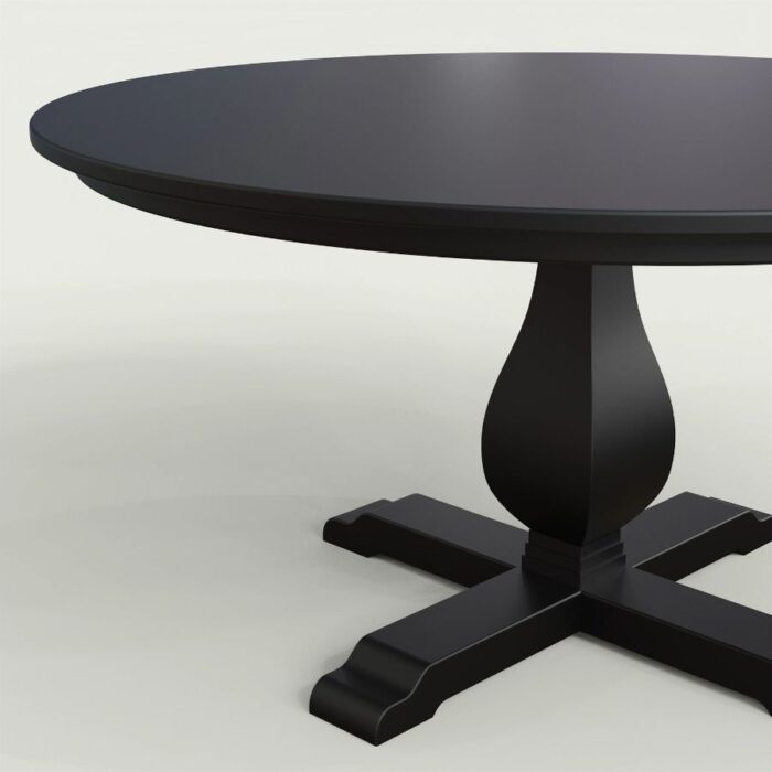 Furnshine - The Adette Black Round Dining Table 4 Seater Set - Image 6
