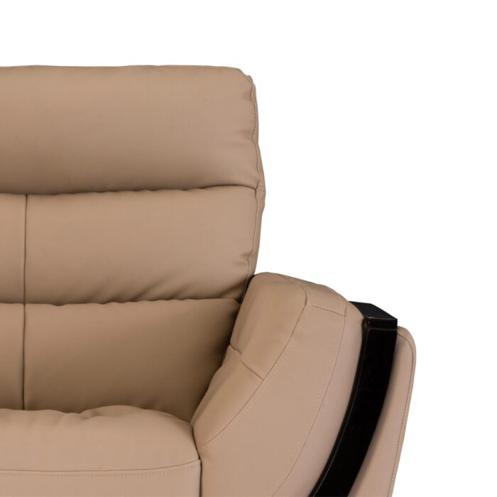 Furnshine - Sly Leatherette 3/2/1 Seater Style Sofa in Mushroom Brown - Image 8