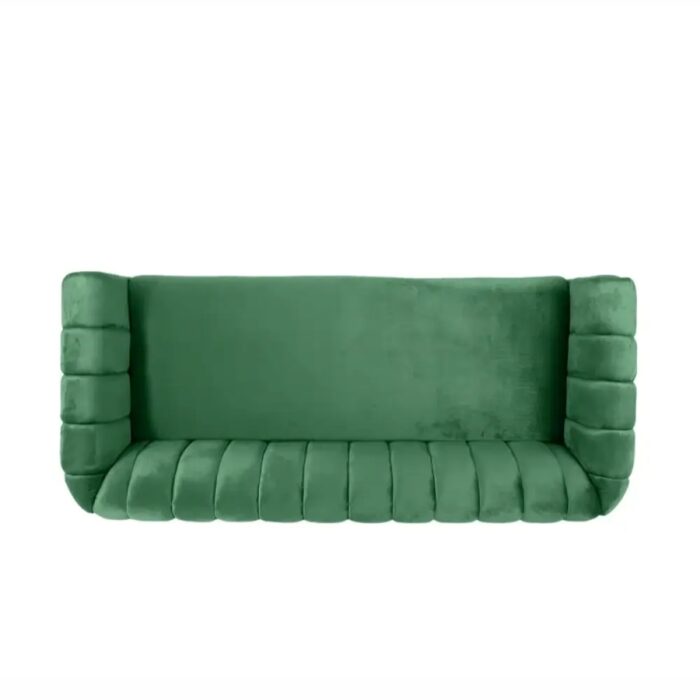 Furnshine - Alexus 77.25'' 3+1 Seater Velvet Tuxedo Arm Sofa - Image 8