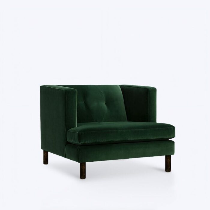Furn Shine - The Cicero Emerald Green 1-Seater Sofa - Image 2