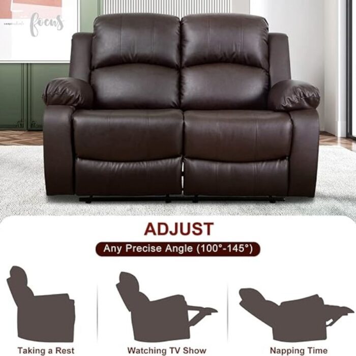Furnshine - Jarrett Luxury Leather Recliner Sofa with Loveseat & Chair - Image 6
