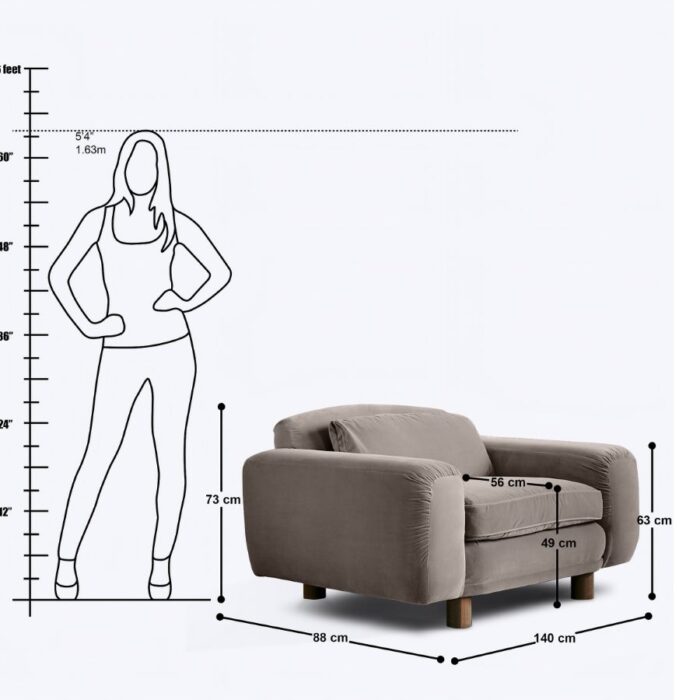 Furn Shine - The Lupus 1-Seater Sofa - Image 5