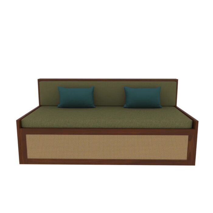 Furnshine - Corby Sheesham Wood 3 Seater Sofa Cum Bed with Cane - Image 4