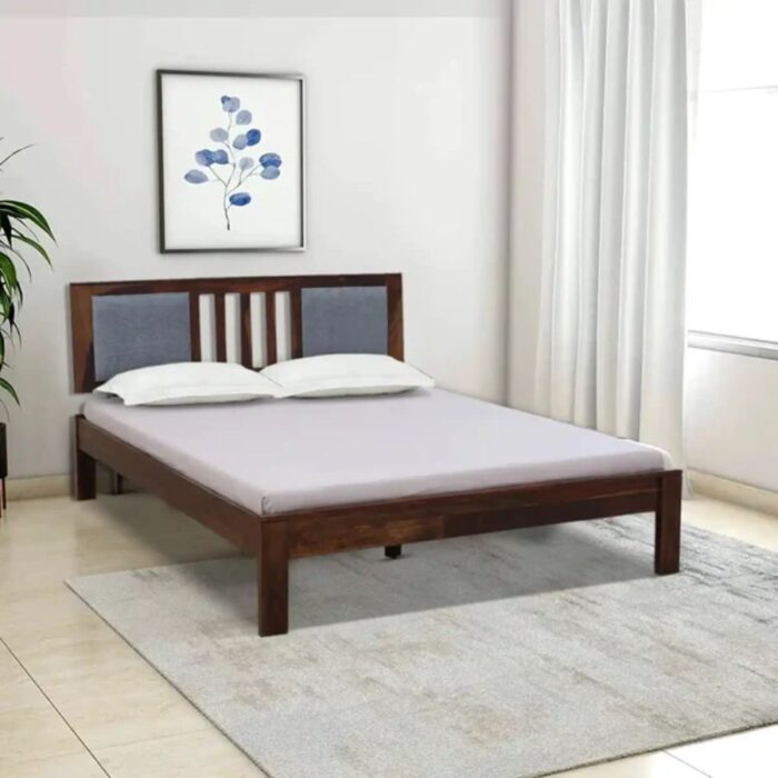 Furnshine - Ulric Solid Sheesham Wood Bed without Storage (Provincial Teak Finish) - Image 6
