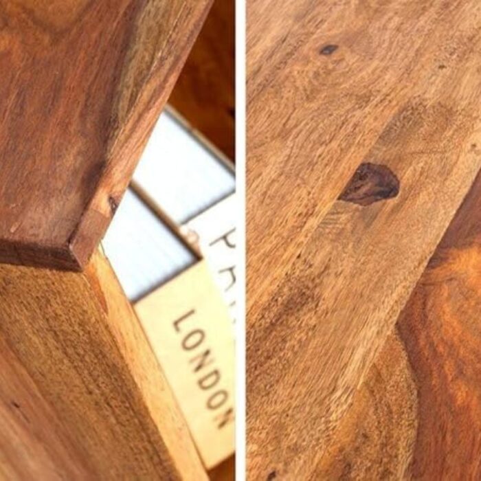 Furnshine - Dryden Solid Sheesham Wood Cubic Side Table - Image 6