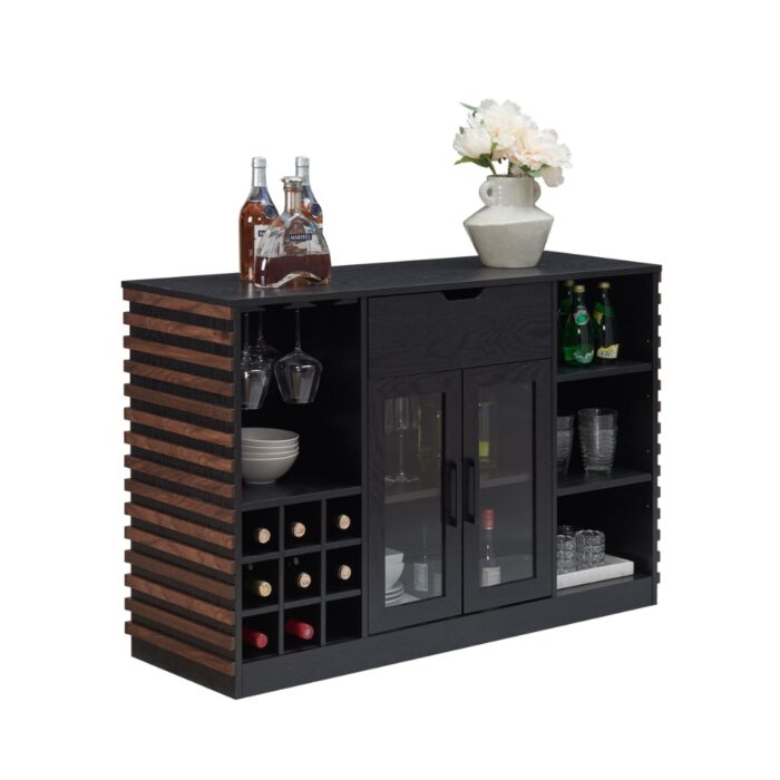 Furnshine - Halsey Bar Cabinet with Glass Doors & Drawers - Image 5