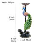 Furnshine - Tammy Handcrafted Metal Peacock T-Light Holder for Festive Home Decor, Diwali, Housewarming & Pooja - Image 6