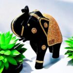 Furnshine - Nettie Handcrafted Golden Wooden Elephant Showpiece – Traditional Rajasthani Decor for Home & Office - Image 4