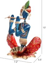 Furnshine - Lee Metal Krishna Tea Light with Bansuri Showpiece for Home Decor, Elegant Lord Krishna Tea Light Holder, Home Decoration Gift for Living Room - Image 6
