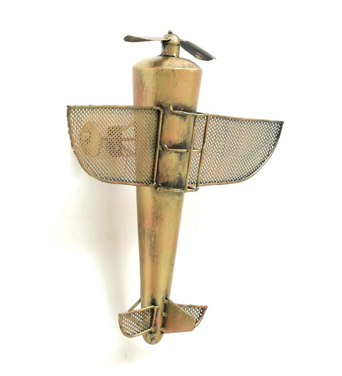 Furn Shine - Golden Airplane Wall Art for Home Decoration, Elegant Gold Airplane Metal Wall Art, Wall Sculpture for Living Room, Bedroom, or Office, Stunning Airplane Metal Art for Wall Decoration - Image 2