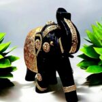 Furnshine - Nettie Handcrafted Golden Wooden Elephant Showpiece – Traditional Rajasthani Decor for Home & Office - Image 3