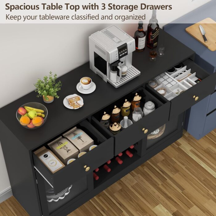 Furnshine - Kendal Wine Bar Cabinet with LED Light - Image 14