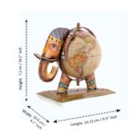 Furnshine - Barron Handcrafted Elephant Globe Showpiece – Artistic Iron Vintage World Map Decor - Image 6
