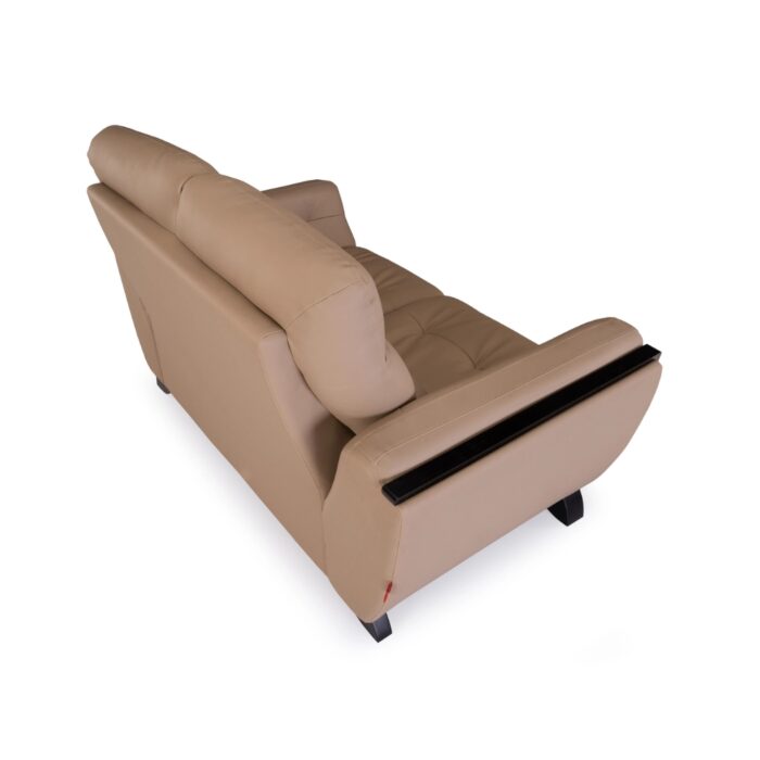 Furnshine - Sly Leatherette 3/2/1 Seater Style Sofa in Mushroom Brown - Image 7