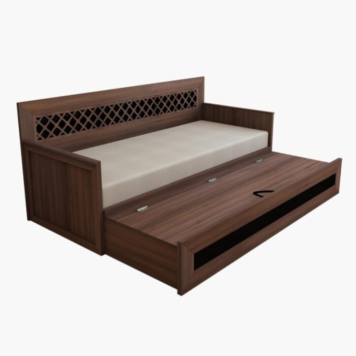 Furnshine - Greeley Fabric 3-Seater Sofa Bed - Brown - Image 5