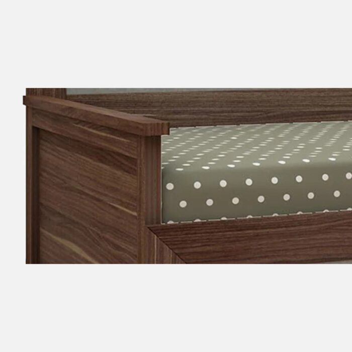 Furnshine - Busby Sofa Cum Bed in Cairo Walnut & White Finish with Storage & Mattress - Image 3