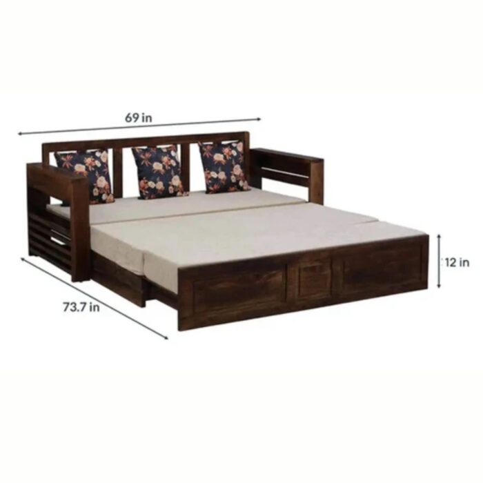 Furn Shine Arlo Solid Sheesham Wood Sofa cum Beds - Image 9