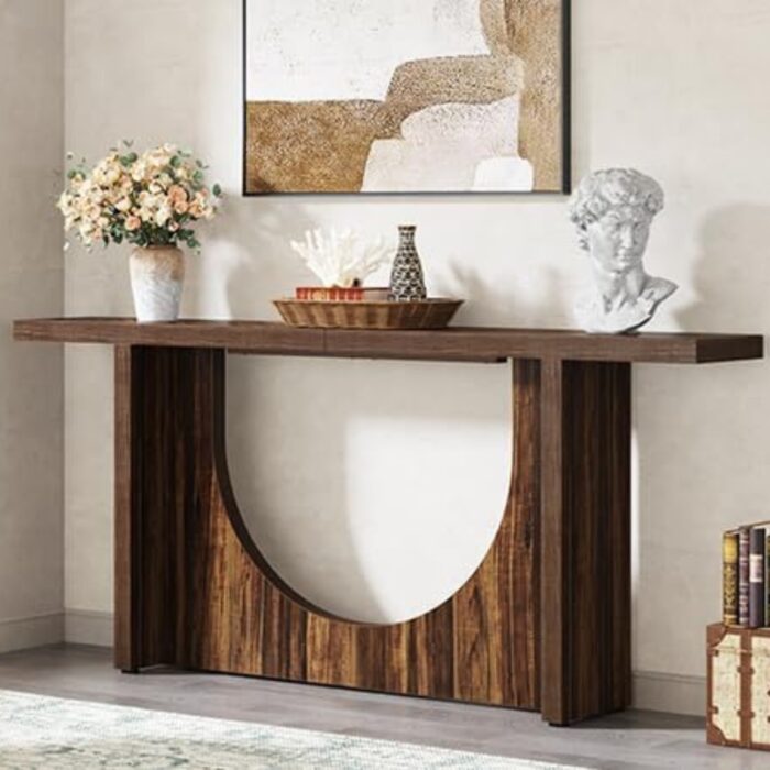 Furnshine - 70.86 Inch Farmhouse Console Table | Vintage Entryway Foyer Table - Image 4