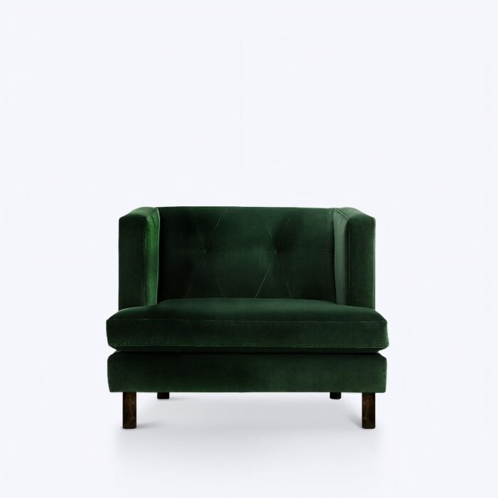 Furn Shine - The Cicero Emerald Green 1-Seater Sofa - Image 1