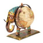 Furnshine - Barron Handcrafted Elephant Globe Showpiece – Artistic Iron Vintage World Map Decor - Image 5