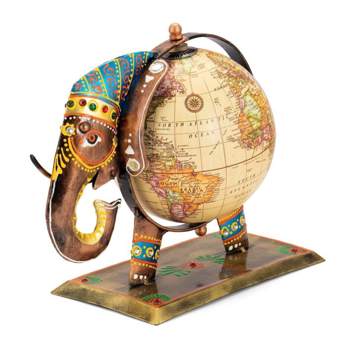 Furn Shine - Metal Elephant Globe Showpiece, Decorative Table Top Decor for Home Office Living Room, Decorative Accent Piece, Stylish Gift, Elegant Showpiece - Image 5