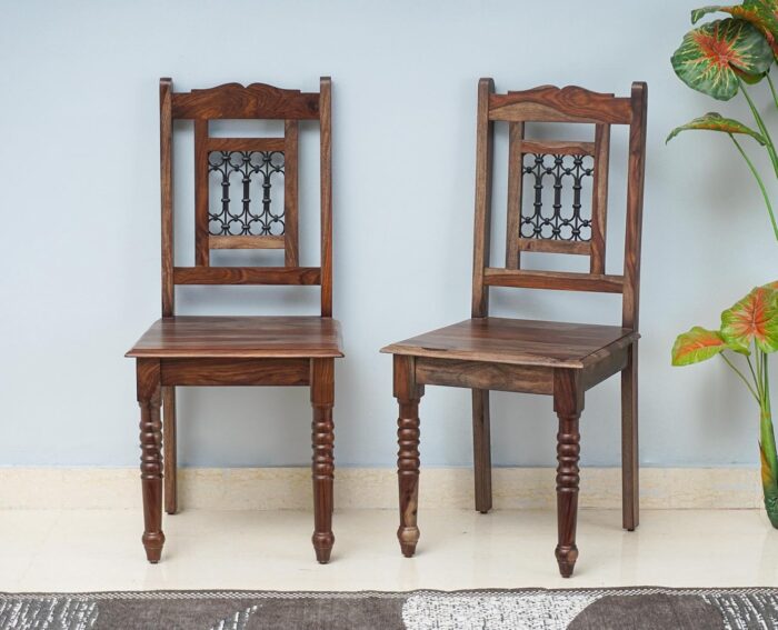 Furnshine -Braeden Solid Sheesham Wood Dining Chair - Image 1